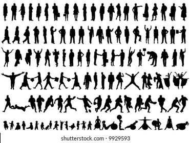 Illustration of people silhouettes