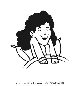 illustration of people waking up vector image