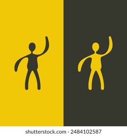 illustration of people waving hands