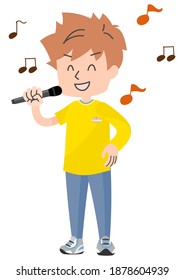 Illustration of people who enjoy karaoke