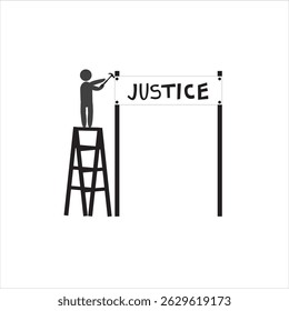 
illustration of people who want justice,vector design