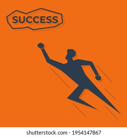 illustration of people who will achieve success. Can be used on designs, banners, brochures, books, etc. simple design.
