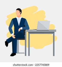 ilustración de personas trabajando y buscando trabajo de oficina y servicio al cliente. GESTOR DE TRABAJO