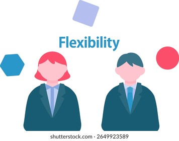 Ilustração das personalidades flexíveis das pessoas