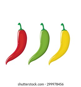 illustration. pepper, chili