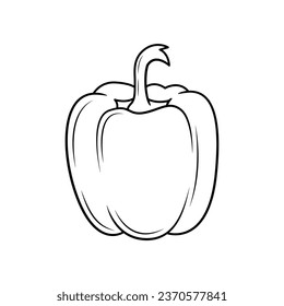 The Illustration of Pepper Line Art