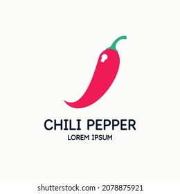 Illustration of a pepper in a modern style. Isolated image on a light background. Vector icon.