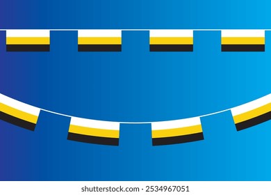 Ilustração se Estado de Bandeira de Perak - Estado da Malásia no noroeste da Malásia Peninsular. A capital Ipoh é conhecida por seus marcos coloniais britânicos