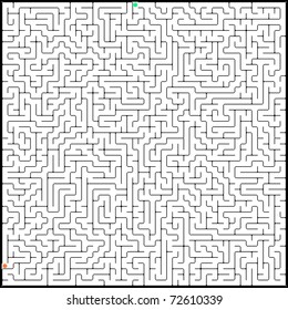 Illustration of perfect maze. EPS 8 vector file included