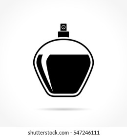 Illustration of perfume bottle icon on white background