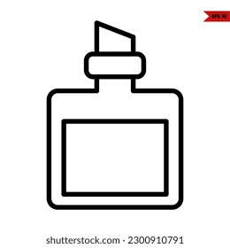 ilustración del icono de línea de perfume 