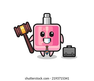 Illustration of perfume mascot as a lawyer , cute style design for t shirt, sticker, logo element