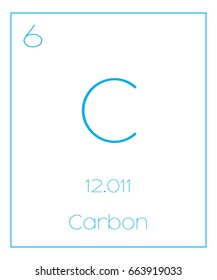 An Illustration of the Periodic Element Carbon