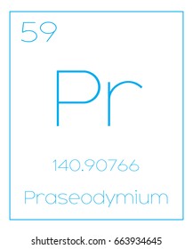 An Illustration of the Periodic Element  Praseodymium