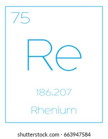 An Illustration of the Periodic Element  Rhenium