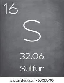 An Illustration of the Periodic Element  Sulfur