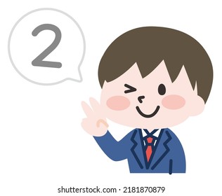 Illustration of a person counting