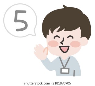Illustration of a person counting
