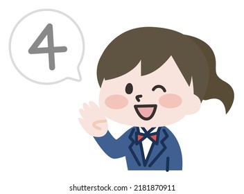 Illustration of a person counting