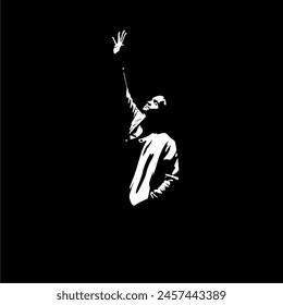 ilustración de una persona en la oscuridad. expresión emocional
