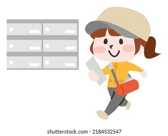 Illustration Of A Person Doing A Newspaper Delivery Job