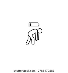 Illustration of a person exhausted