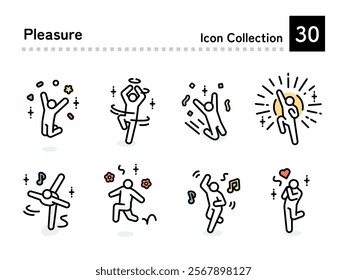 Illustration of a person expressing joy