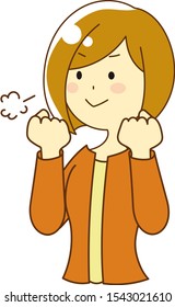 Illustration of a person with an expression of determination