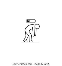 Illustration of person feeling exhausted