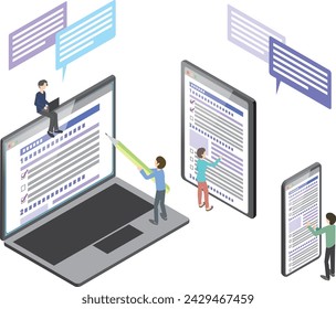 Illustration of a person filling out a form