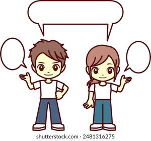 Illustration of a person giving a guide in a T-shirt