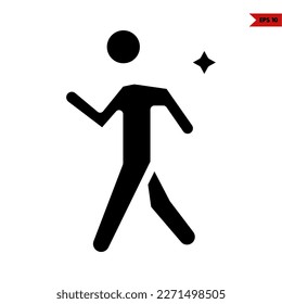 illustration of person glyph icon 