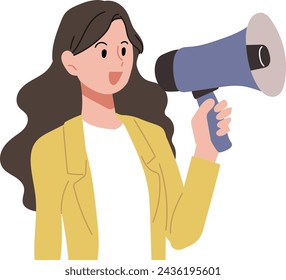 Illustration of a person holding a megaphone