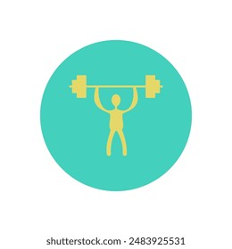 illustration of a person lifting weights