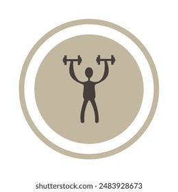 illustration of a person lifting weights.