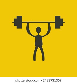 illustration of a person lifting weights.