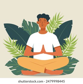 illustration of a person meditating