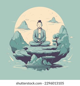 Illustration of a Person in Meditation