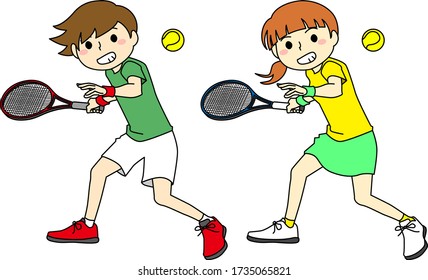 ソフトテニス のイラスト素材 画像 ベクター画像 Shutterstock
