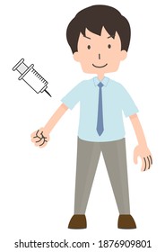 Illustration of a person receiving an injection