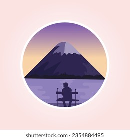 Illustration: Person in River at Night
