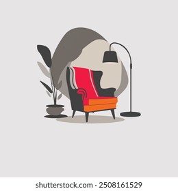 illustration of a person sitting on a chair