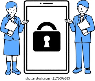 Illustration of a person in a smartphone suit
