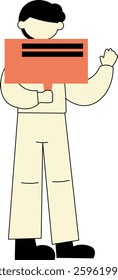 Illustration of Person with Speech Bubble