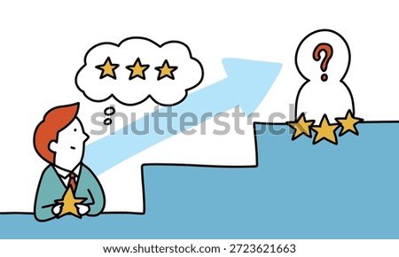 Illustration of a person striving to improve their grade or evaluation, aiming for higher scores, better performance, and growth toward future goals.