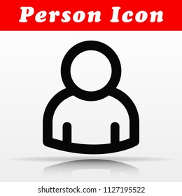 Illustration of person vector icon line design