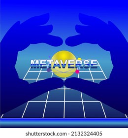 illustration of person wearing glasses cyberspace