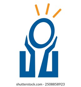 an illustration of a person who is looking for ideas