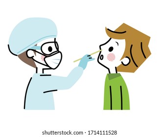 Illustration of a person who tests for viruses.