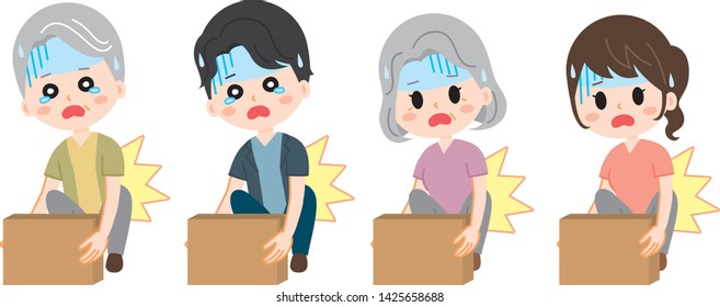 Illustration of a person who will sit down